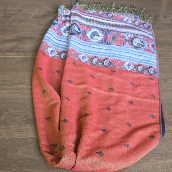 Bohemian Paisley Pashmina Shawl Wrap Scarf With Fringes Elegant Multicolor One S - Picture 11 of 12